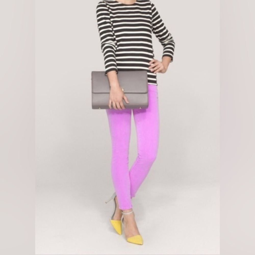 J. Crew Skinny Jeans in Bright Pink